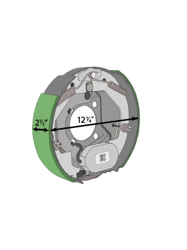 12 1/4″ ×2-1/2″ Electric Manual Adjust Brake-7200-8200lbs
