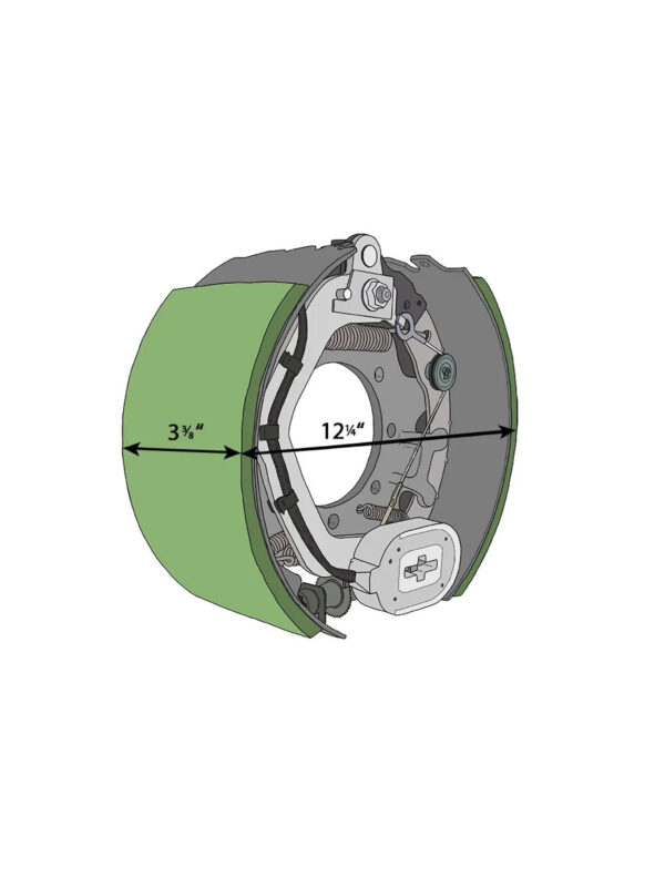 12 1/4″ ×3-3/8″ Electric Forward Self-Adjust Brake-7200-8000lbs
